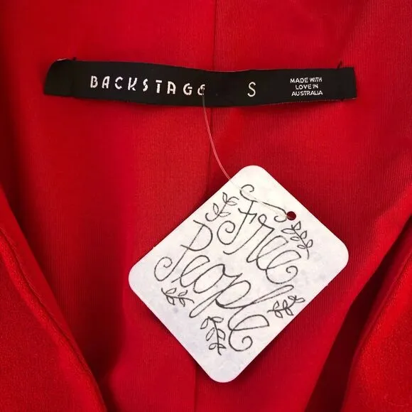 FREE PEOPLE BACKSTAGE NWT Women's LET'S DANCE  SEXY RED MINI COCKTAIL DRESS Sz S