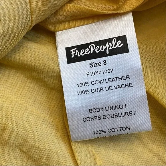Free People Gold Leather Sleeveless Mini Party Dress Size 8 NWT Fairygoth Glam