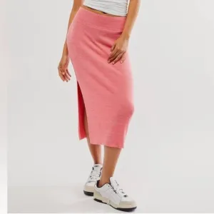 FREE PEOPLE Golden Hour Midi Skirt Size Small NWT