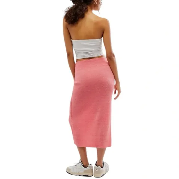 FREE PEOPLE Golden Hour Midi Skirt Size Small NWT