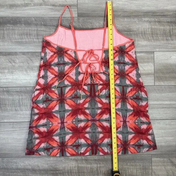 Free People Heart Eyes Mini Dress Watermelon Combo Red Women's Size Large NWOT