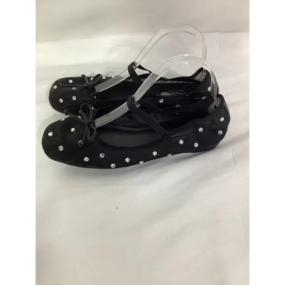 Free People 'Shine For You' Black Ballet Flats Size US 10