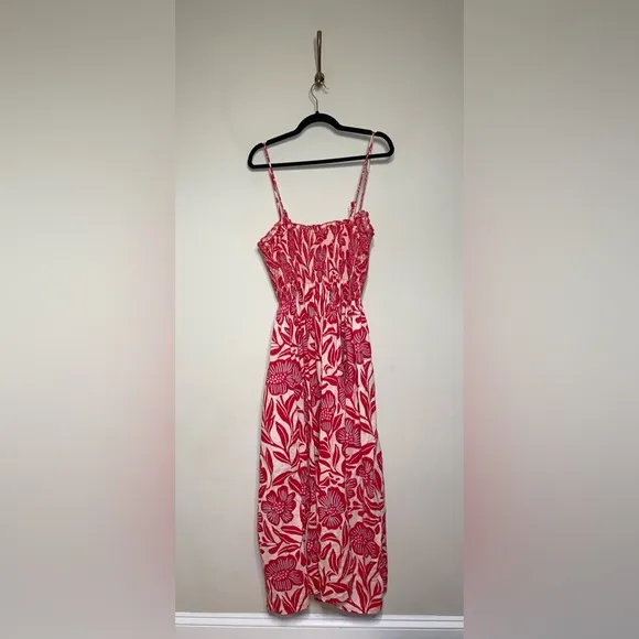Free People Sweet Nothings Midi Dress in Gardenia Combo