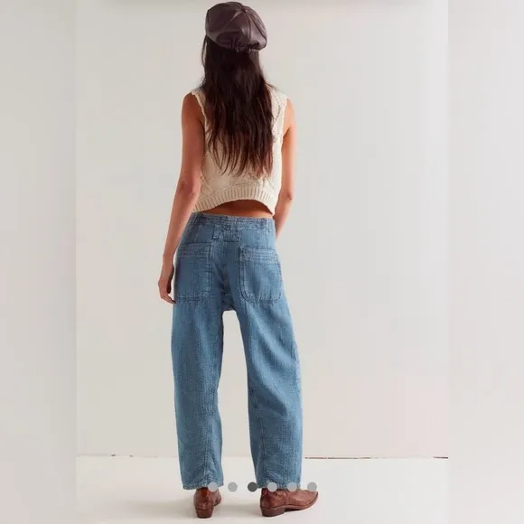 Free People We The Free Midnight Voyage Harem Jeans size Large - NWT
