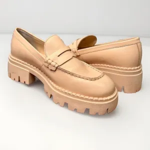 Free People Women's Lyra Lug Sole Loafers in Cantaloupe Size EU 39.5 Casual Shoe