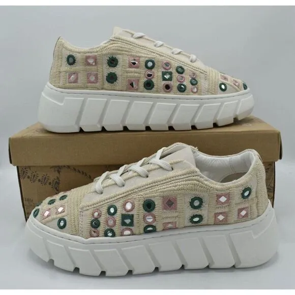 Free People Women Size EU 37 Catch Me If You Can Crochet Mirror Fashion Sneakers