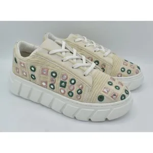 Free People Women Size EU 37 Catch Me If You Can Crochet Mirror Fashion Sneakers