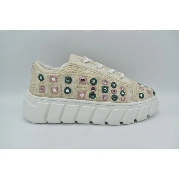 Free People Women Size EU 37 Catch Me If You Can Crochet Mirror Fashion Sneakers