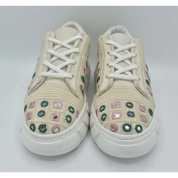 Free People Women Size EU 37 Catch Me If You Can Crochet Mirror Fashion Sneakers