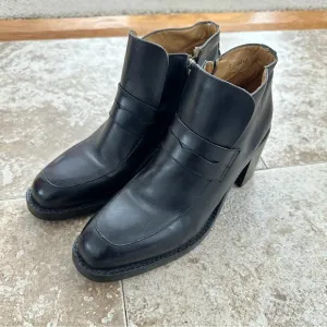 Freelance Paris Leather block heel loafers Ankle Boots