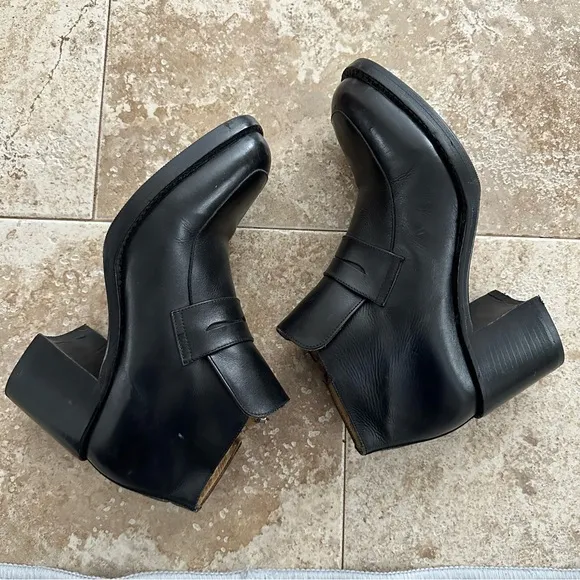 Freelance Paris Leather block heel loafers Ankle Boots