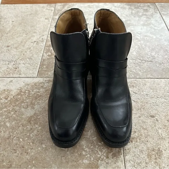Freelance Paris Leather block heel loafers Ankle Boots