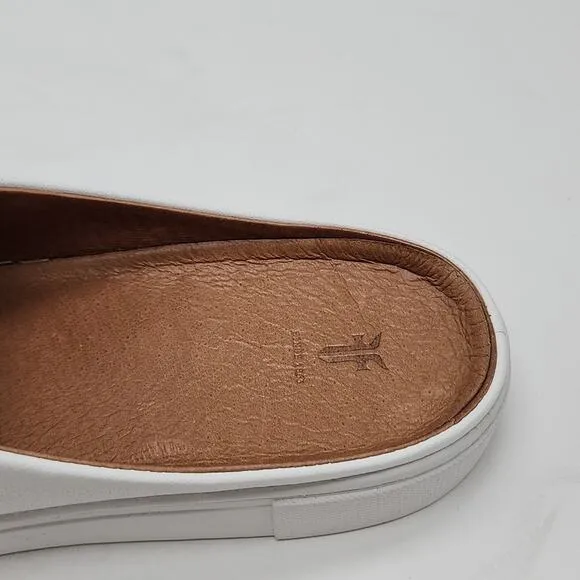 FRYE IVY MULE SNEAKERS WHITE TUMBLED COW LEATHER WOMEN'S 11 NWOB