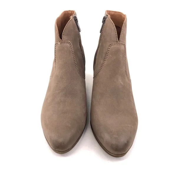 Frye Jennifer Gray Leather Ankle Boots 8M
