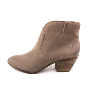Frye Jennifer Gray Leather Ankle Boots 8M