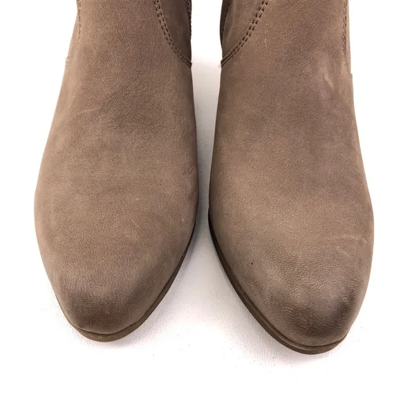 Frye Jennifer Gray Leather Ankle Boots 8M