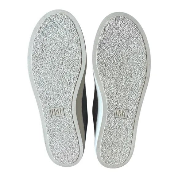FRYE Lena Zip Suede High Fashion Sneaker Leather High Tops Comfort Silver Zipper