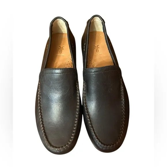 FRYE LEWIS VENETIAN Mens Loafers Size 7.5 Black NWOT