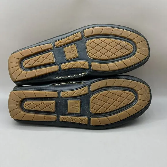 Frye West Driver Moccasins Men’s Size 10.5 Blue Leather Slip On Comfort Loafers