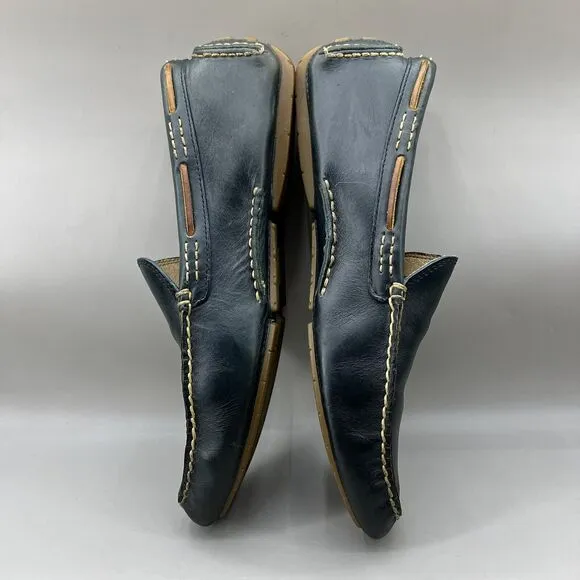 Frye West Driver Moccasins Men’s Size 10.5 Blue Leather Slip On Comfort Loafers
