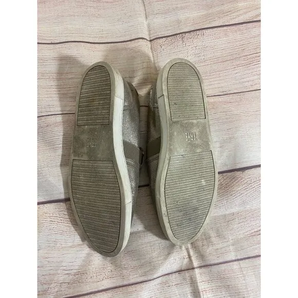 Frye Wwomen's Ivy Slip On Pewter Casual Loafer Fashion Sneakers - 8.5M