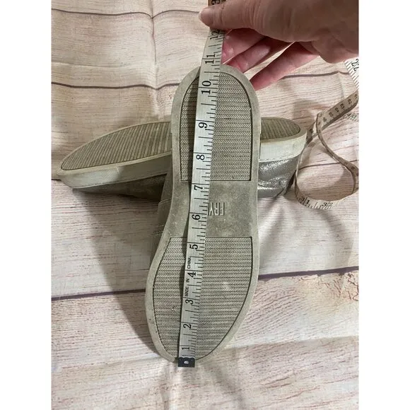 Frye Wwomen's Ivy Slip On Pewter Casual Loafer Fashion Sneakers - 8.5M