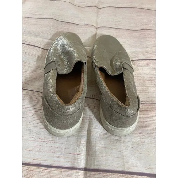 Frye Wwomen's Ivy Slip On Pewter Casual Loafer Fashion Sneakers - 8.5M