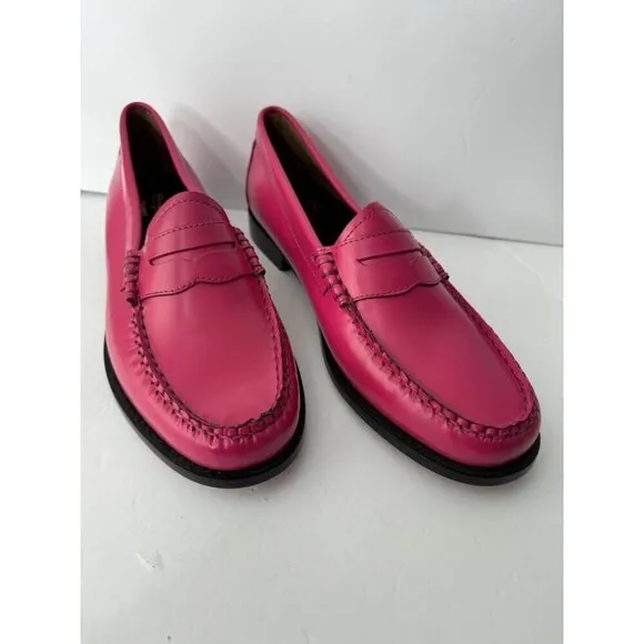 G. H. Bass Whitney Candy Weejuns Leather Penny Loafer Women's Size 9.5 NEW Pink