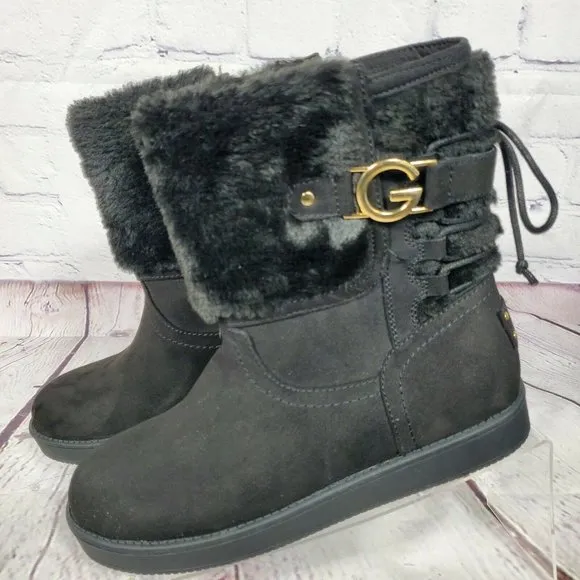 GBG Los Angeles Womens Size 6.5 Black Adlea Cold Weather Winter Boots