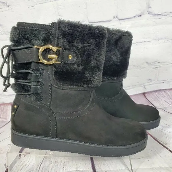 GBG Los Angeles Womens Size 6.5 Black Adlea Cold Weather Winter Boots