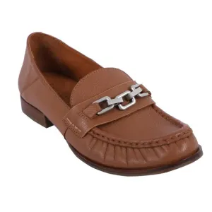 Gentle Souls Women's Janella Slip On Leather Loafers Brown Size 8 1/2