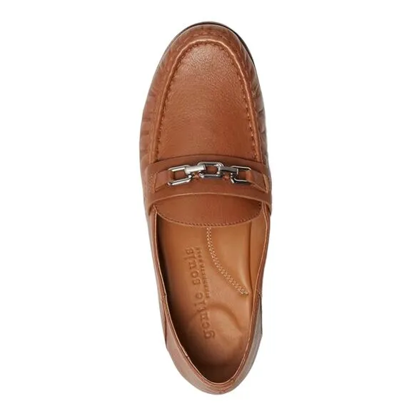 Gentle Souls Women's Janella Slip On Leather Loafers Brown Size 8 1/2