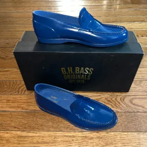 G.H. Bass Original’s Whitney Rubber Waterproof Loafers Navy Women’s Size 6 Rain