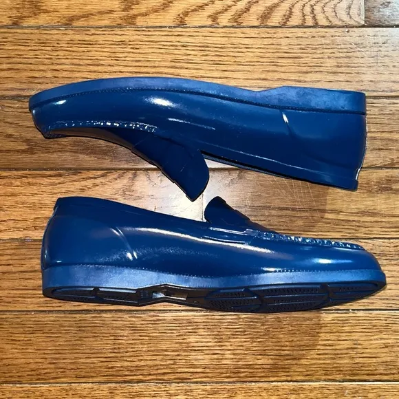 G.H. Bass Original’s Whitney Rubber Waterproof Loafers Navy Women’s Size 6 Rain