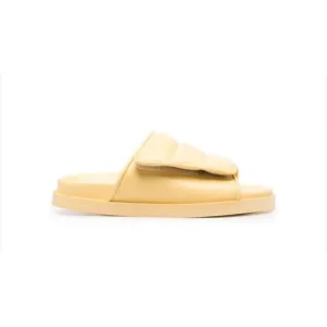 GIABORGHINI STITCHED PUFFY SLIDES Made in Italy NWOB Size 36