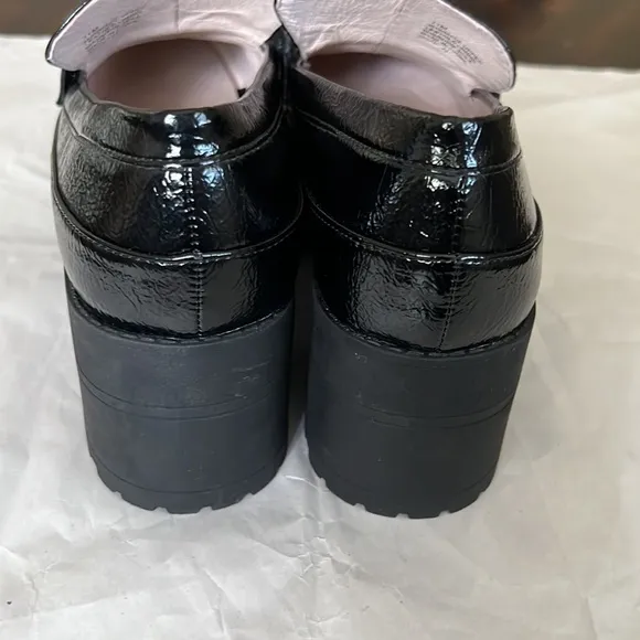 Gianni BiniAvivaTwo Patent Lug Sole Platform Loafers.