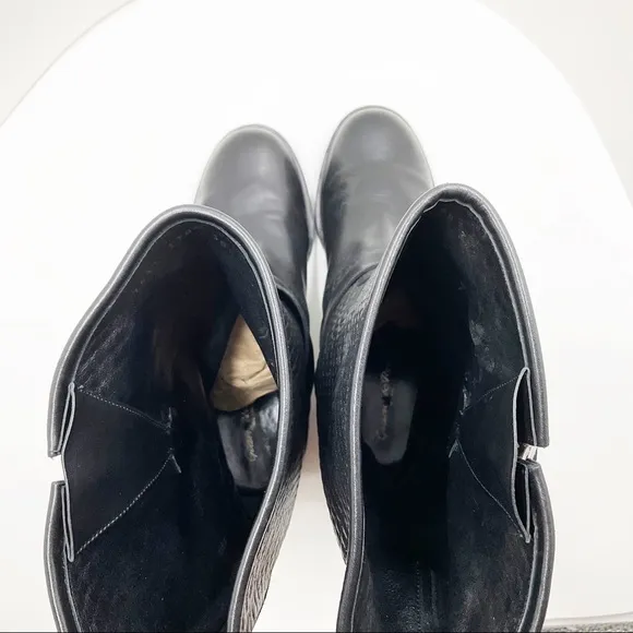 {Gianvito Rossi} Black Quilted Leather Biker Boots