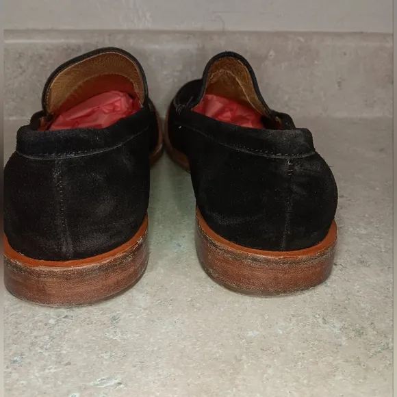 Giorgio Armani Slip-On Dress Shoes Dark Brown Suede Leather Men's Size 42 / US 9