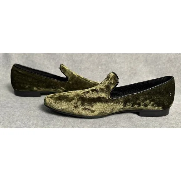 Giorgio Brutini Men's Size 9 Green Velvet Slip On Loafers comfort funky velvet