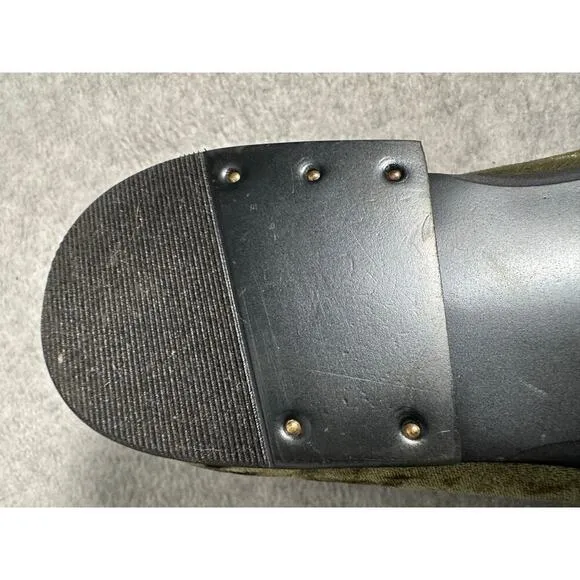 Giorgio Brutini Men's Size 9 Green Velvet Slip On Loafers comfort funky velvet