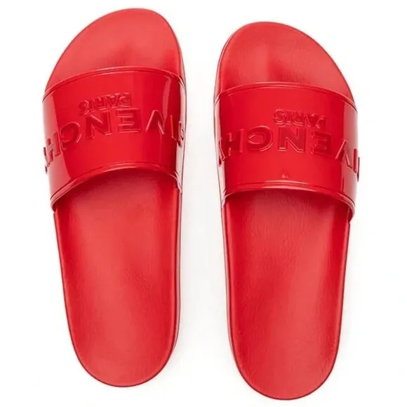 GIVENCHY Raised Logo Rubber Pool Slides Men