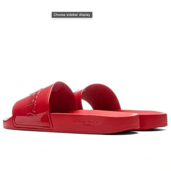 GIVENCHY Raised Logo Rubber Pool Slides Men