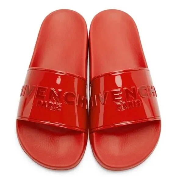 GIVENCHY Raised Logo Rubber Pool Slides Men