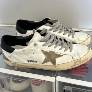 Golden Goose White and Black Star Sneakers