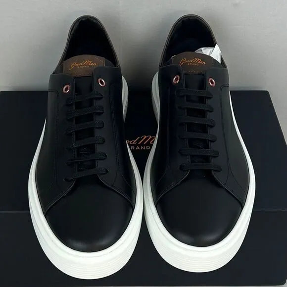 Good Man Brand Mens Legend London Black Fashion Sneaker 11.5 Napa‎ Leather Italy