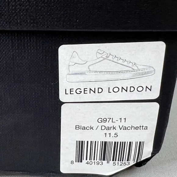 Good Man Brand Mens Legend London Black Fashion Sneaker 11.5 Napa‎ Leather Italy