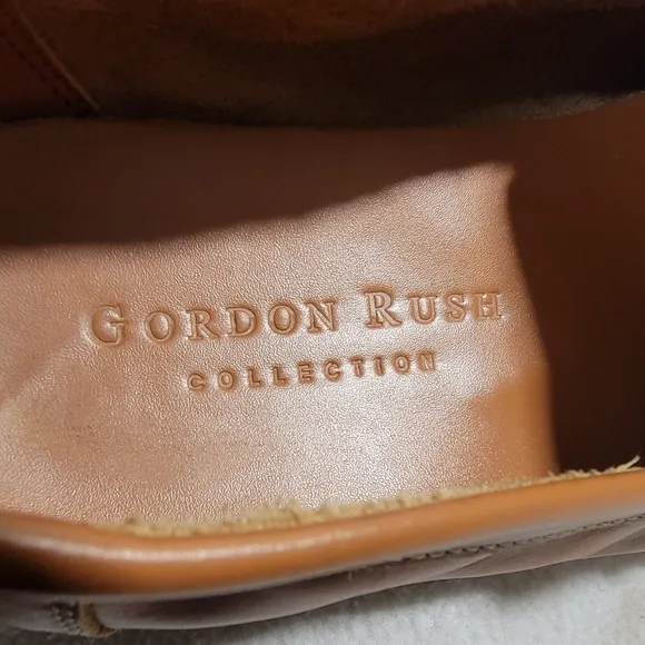 Gordon Rush Collection Soft Leather Slip-On Square Toe Loafers Men Size 9.5