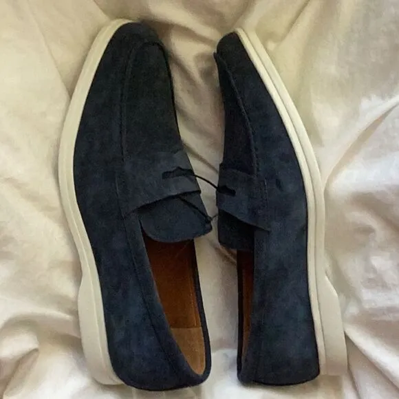 Gordon Rush Men's Parkside Penny Loafers, Navy Suede, Size 10, NWOT