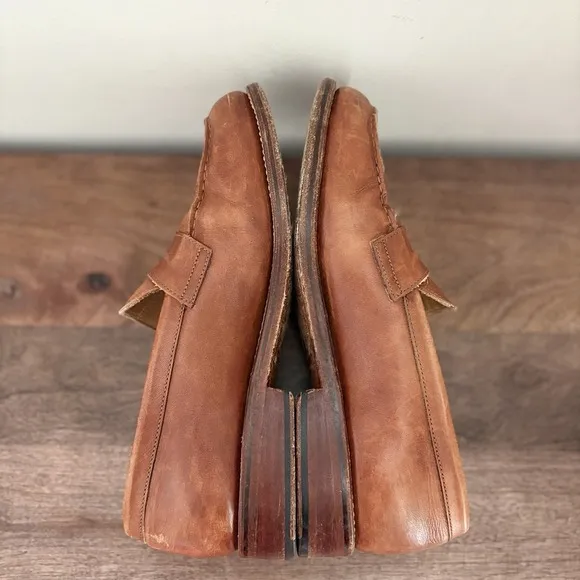 Grenson Mens Leather Loafers Tan Brown Goodyear Welted UK 8E US 9E Peter 112604