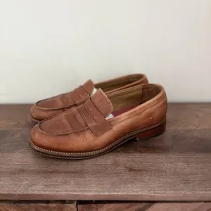 Grenson Mens Leather Loafers Tan Brown Goodyear Welted UK 8E US 9E Peter 112604